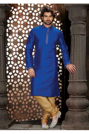 Blue Color Silk Kurta Set